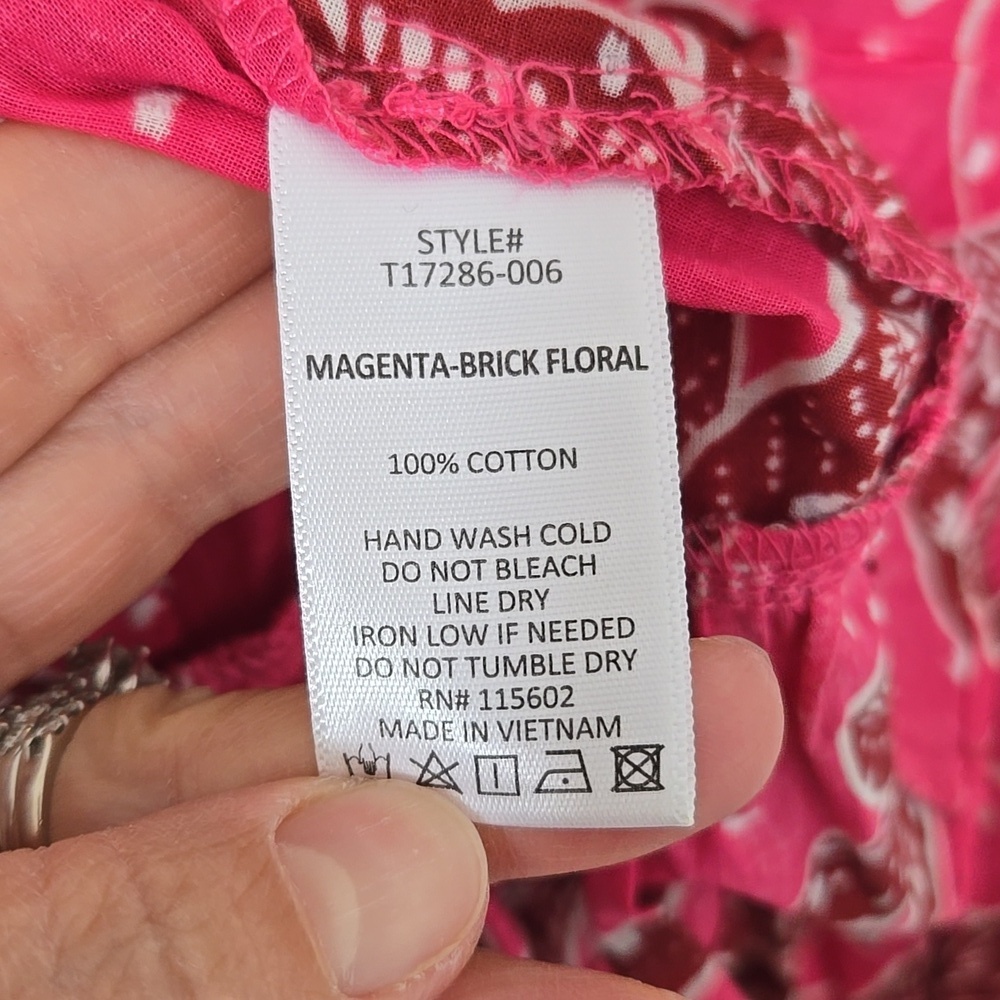 Lush | NWT Bright Pink Cotton Tie Front Top And Mini Skirt Set Size Medium - Picture 10 of 16